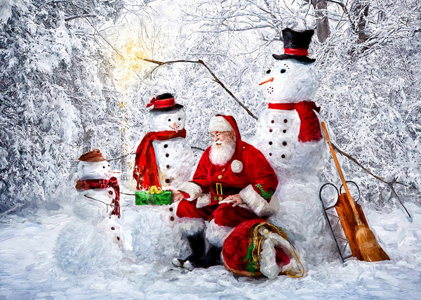 Vermont Christmas Company Boxed Christmas Cards, Snowy Friends (BLH001)
