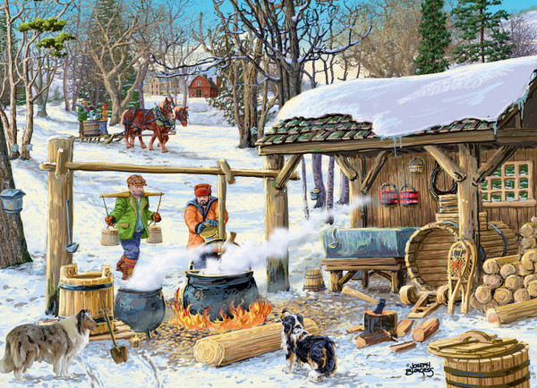 Vermont Christmas Company Jigsaw Puzzle, Maple Syrup Time - 1000 Piece (VC1157)
