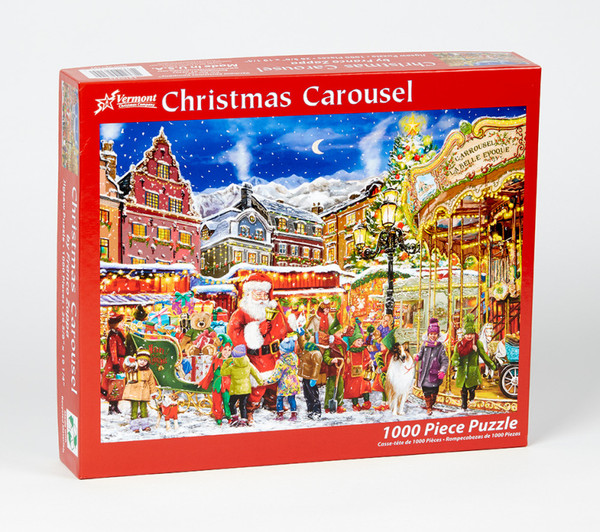 Vermont Christmas Company Jigsaw Puzzle, Christmas Carousel - 1000 Piece (VC1197)