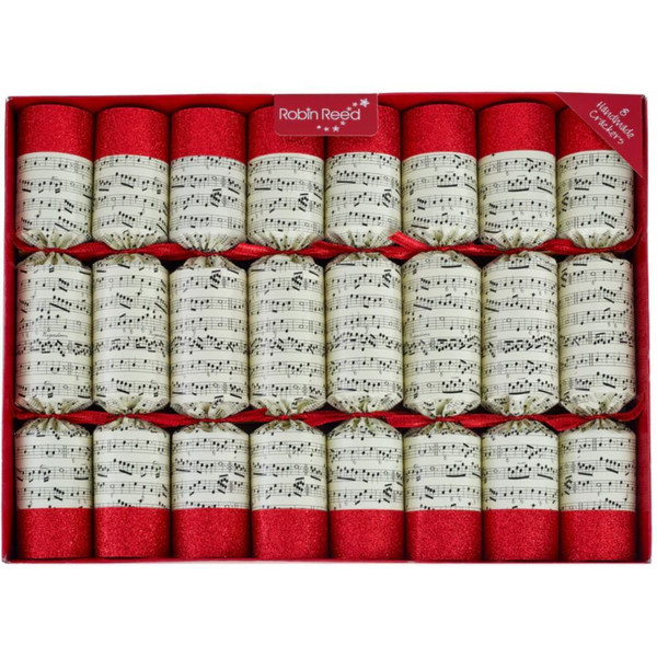 Robin Reed 14" Christmas Crackers, Jingle Bells - Box of 8 (788)
