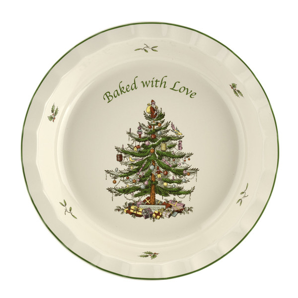 Portmeirion Spode Baked With Love Pie Dish, Christmas Tree