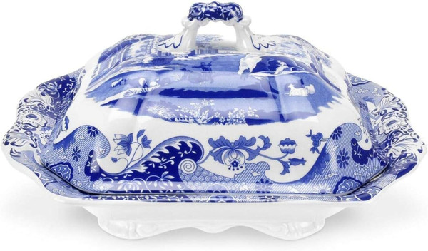 Portmeirion Spode Covered Vegetable Dish, Blue Italian (1533037)