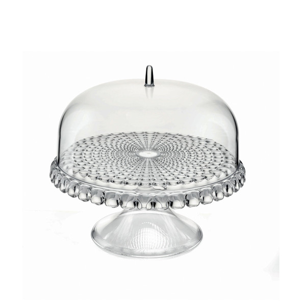 Guzzini Tiffany Small Cake Stand w/ Dome, Clear