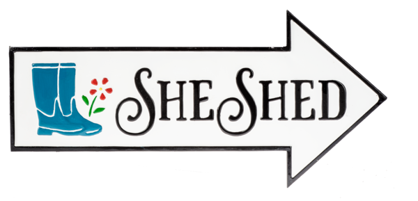 Midwest CBK Embossed Wall Décor, She Shed Arrow