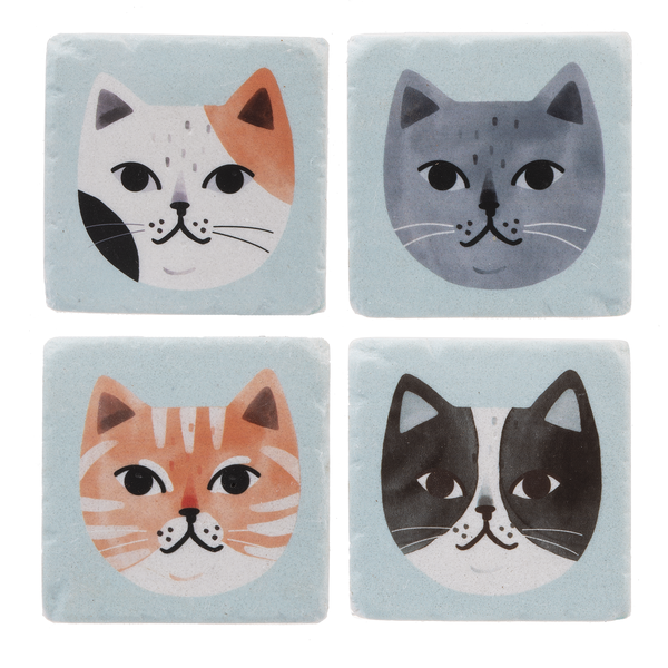 Midwest CBK Cat Coasters, Set of 4