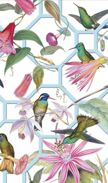 Caspari Paper Matchbox, Hummingbird Trellis, Box of 40