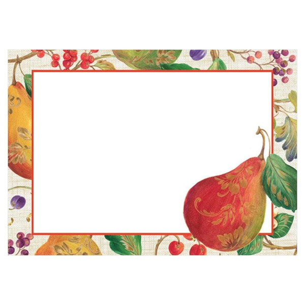 Caspari Self-Adhesive Labels, Decorated Pears, 2 Pack (LTAG068)