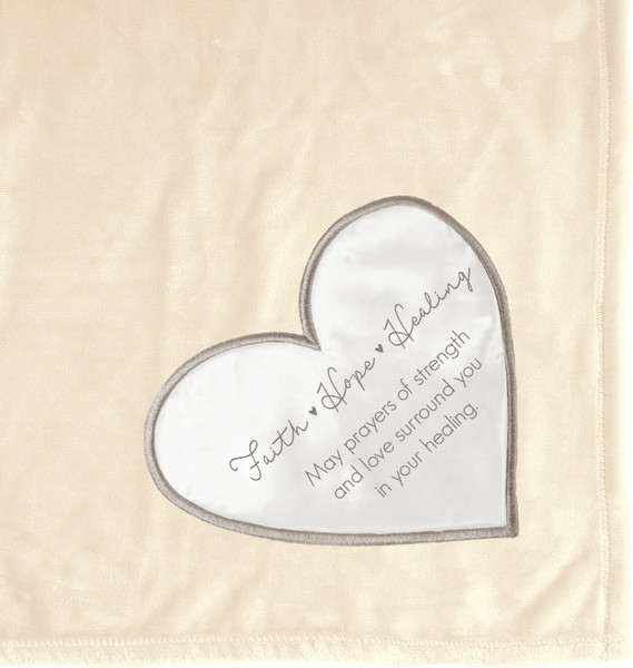 Pavilion Royal Plush Throw Blanket, Faith Hope Healing