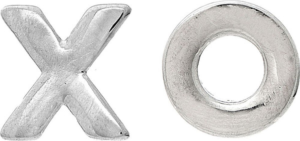 Rain Stud Earrings, Hugs & Kisses - Silver (E3232S)