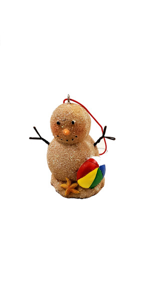 Midwest CBK Sandy Snowman Ornament, Beach Ball (MX179820A)