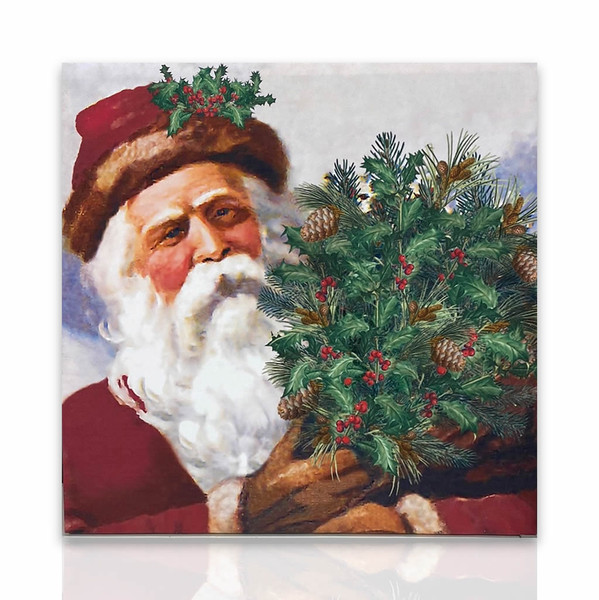 Ganz Light Up Canvas, Santa