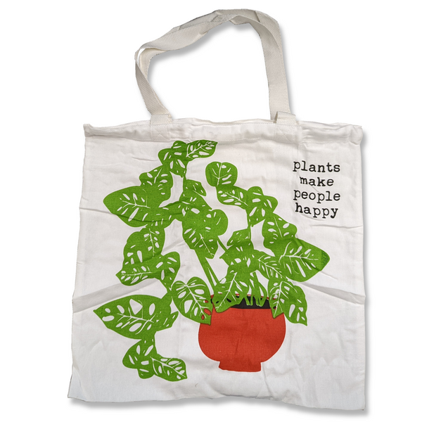 TAG Canvas Tote, Plants Make People Happy