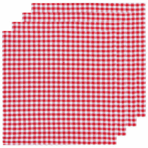 Now Designs Second Spin Napkins, Red Gingham - Set of 4 (1046014)