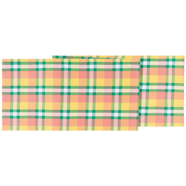 Now Designs 72" Second Spin Table Runner, Plaid Meadow (1064001)