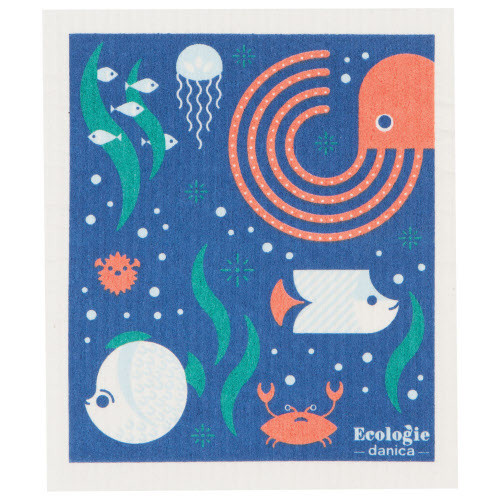 Now Designs Swedish Sponge Dishcloth, Under the Sea (2000204)