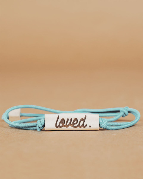 Mudlove Cursive Lovely Bracelet, Loved