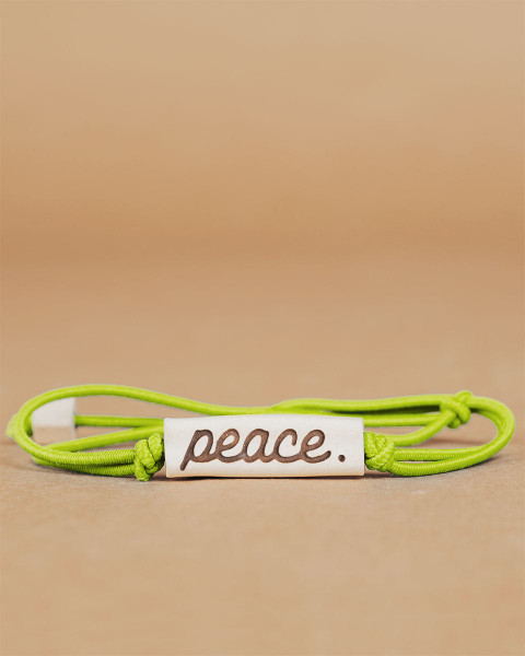 Mudlove Cursive Lovely Bracelet, Peace