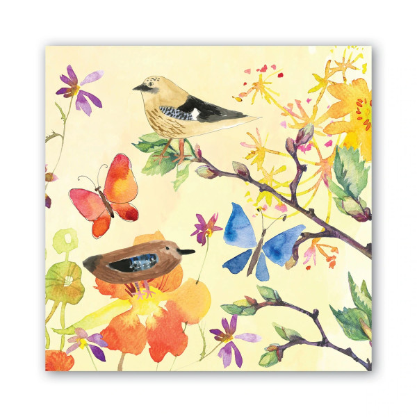 Michel Design Works Luncheon Napkins, Birds & Butterflies - 2 Packs (NAPL371)