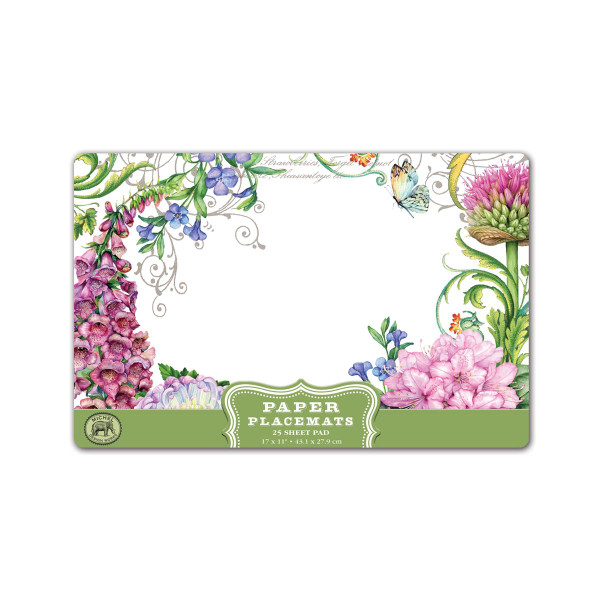 Michel Design Works Paper Placemats, Deborah's Garden (PM372)