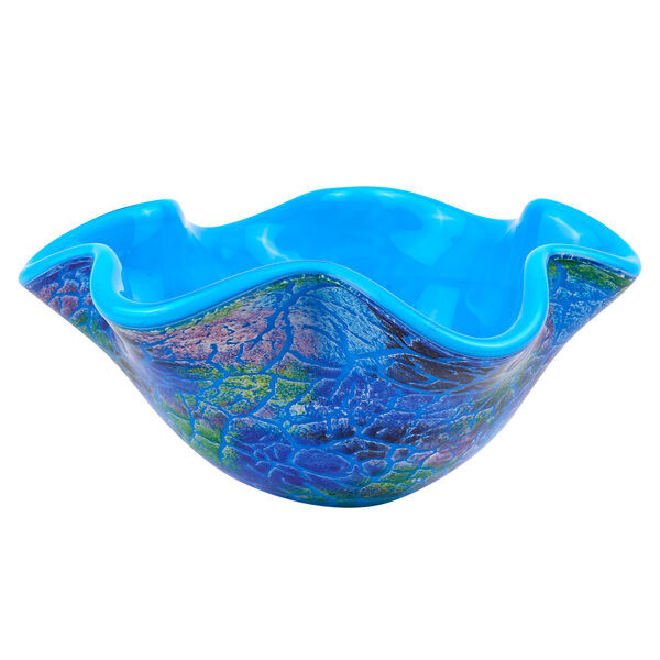 Badash, Murano Cool Firestorm Bowl, 9" x 4"