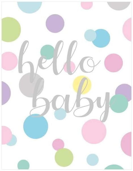 Caspari Gift Enclosure Cards, Hello Baby (90290ENC)