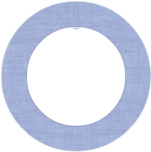 Caspari Round Paper Salad/Dessert Plates, Linen Border in Lavender - 2 Packs (11379SP)