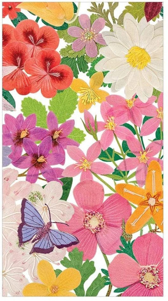 Caspari Paper Guest Towel Napkins, Halsted Floral - 2 Pack (16820G)