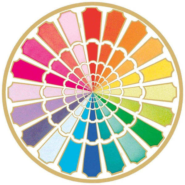 Caspari Round Paper Placemats, Color Wheel (1100PPRND)