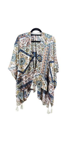 Ganz Patchwork Kimono Wrap, Pearl