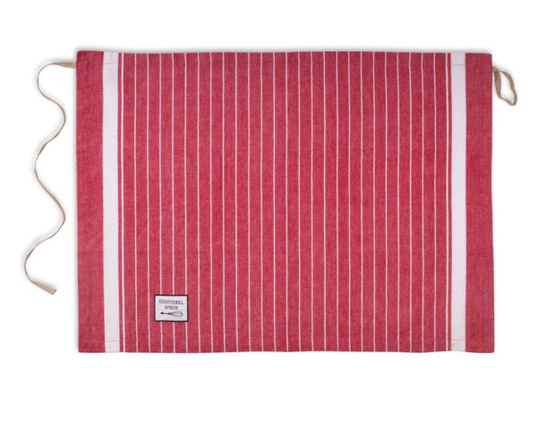 Design Imports Classic Striped Dishtowel/Apron,  Red (753060)