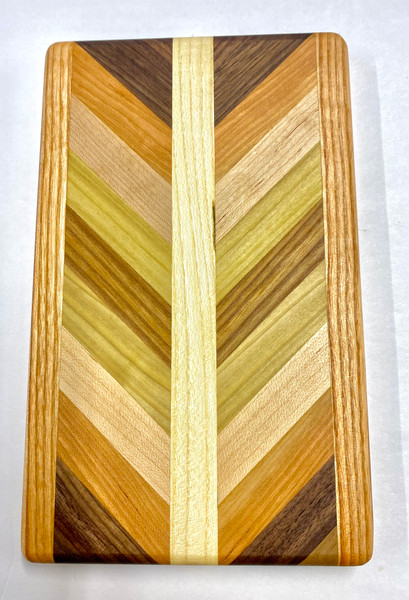 Wooden Herringbone Cutting Board, Extra Small