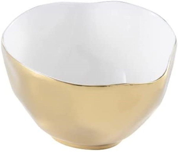 Pampa Bay Moonlight Small Serving Bowl, Gold/White (MON2600WG)