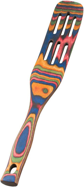 Island Bamboo Slotted Spurtle, Rainbow Pakka (41137)