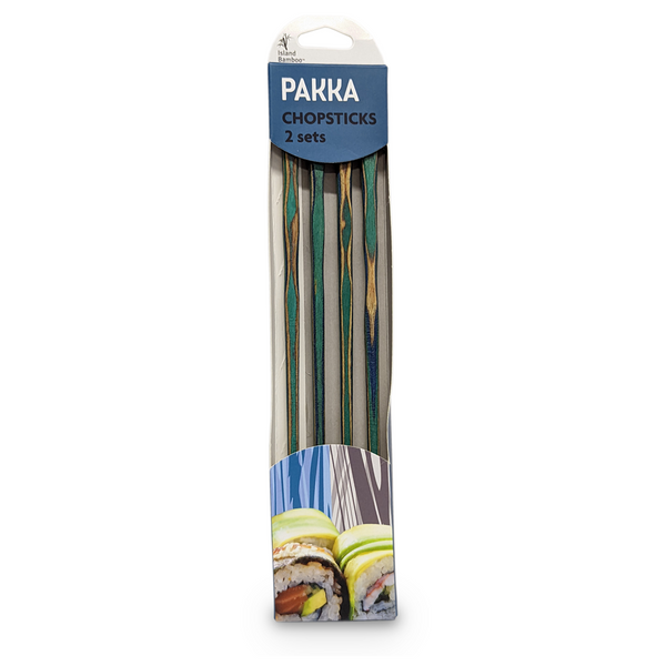 Island Bamboo Chopsticks, Peacock Pakka - Set of 2 Pairs (41499)