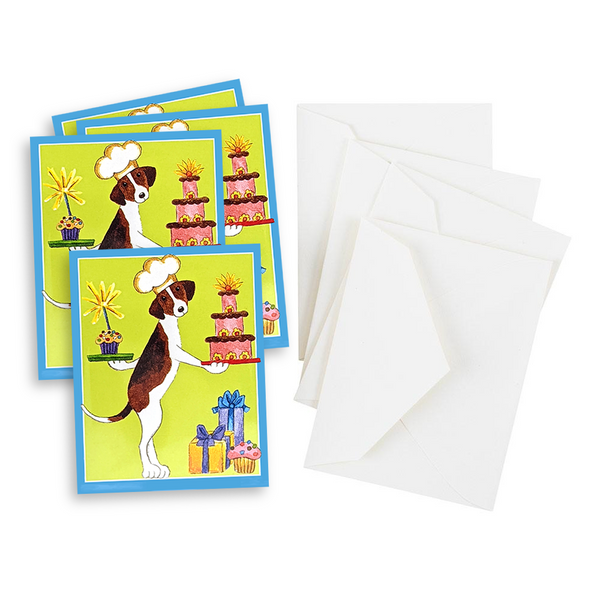 Caspari Gift Enclosure Cards, Dog Baking, 2 Pack (ENC20S)