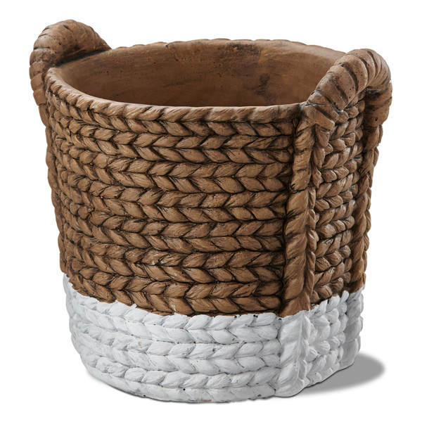 TAG Palermo Two-Tone Cement Basket Planter (G15276)