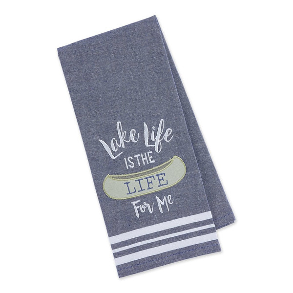 Design Imports Embellished Dishtowel, Lake Life (751626)