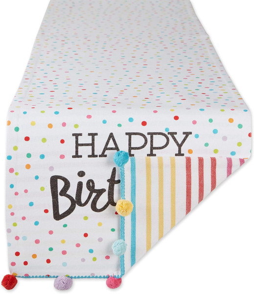 Design Imports Table Runner, Happy Birthday (754632)