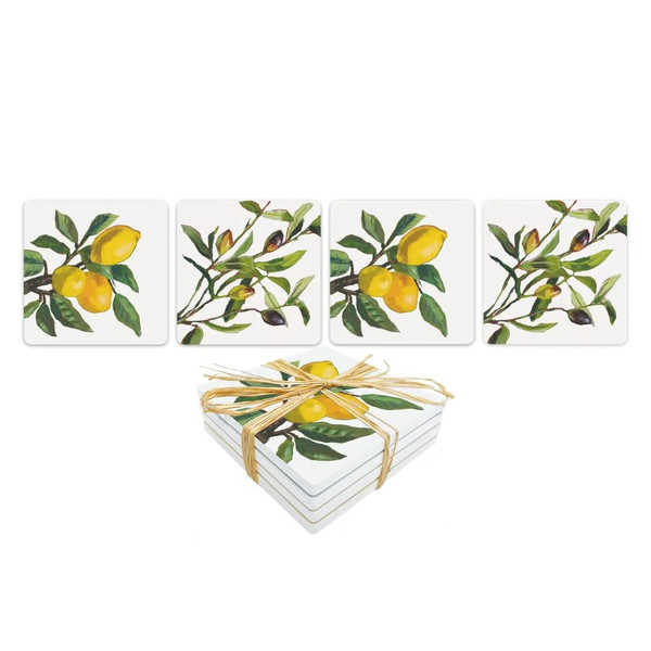 Paperproducts Design Coaster Set, Lemons & Olives Musée (26075)