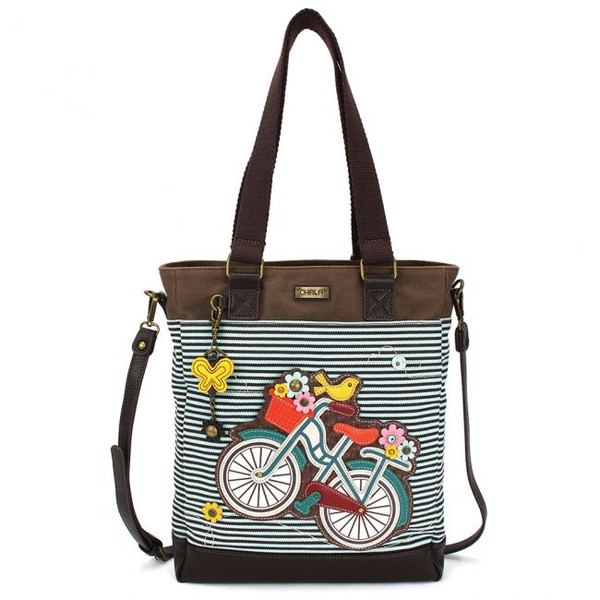 Chala Work Tote, Bicycle, Blue Stripe (837BYC1S)