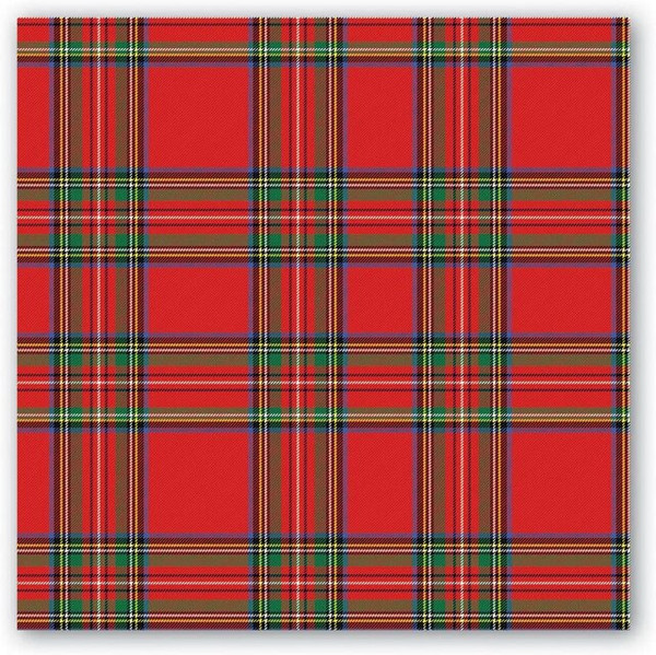 Michel Design Works Paper Beverage Napkins, Tartan - 2 Packs (NAP348)
