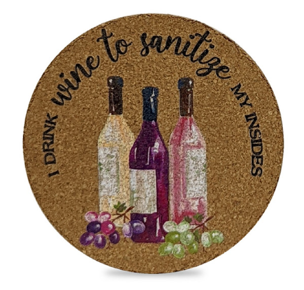 Ganz Cork Coaster, Sanitize (ER64840K)