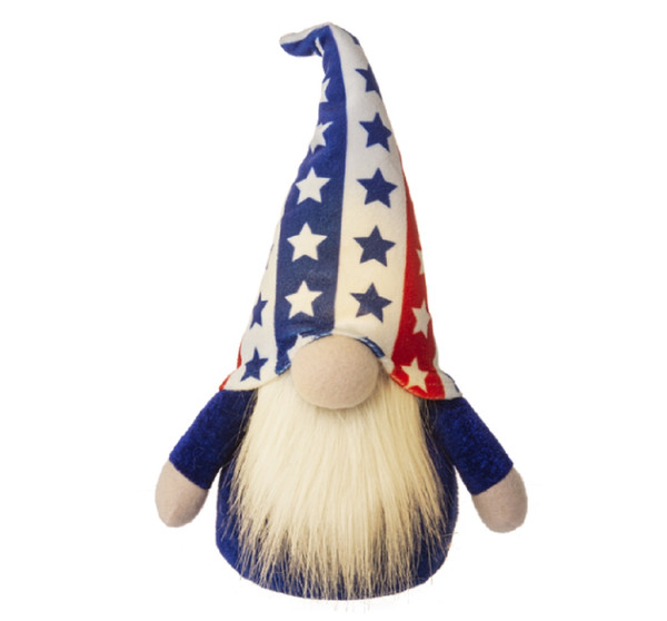 Ganz LED Patriotic Gnome, Star Hat (LLN1333A)