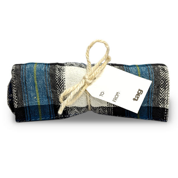 TAG Ornamental Woven Dishtowel, Blue (G12934D)