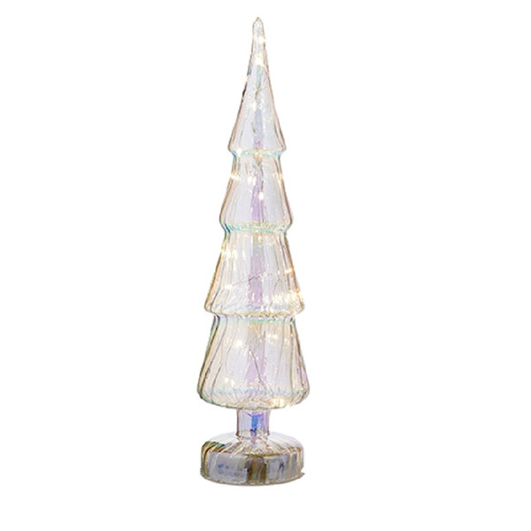 Raz Imports 15.75" White Iridescent Glass Tree, Large (4222911LG)