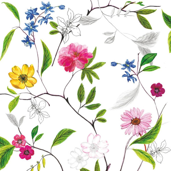 Paperproducts Design Lunch Napkins, Flower Power - 2 Packs (1334374)