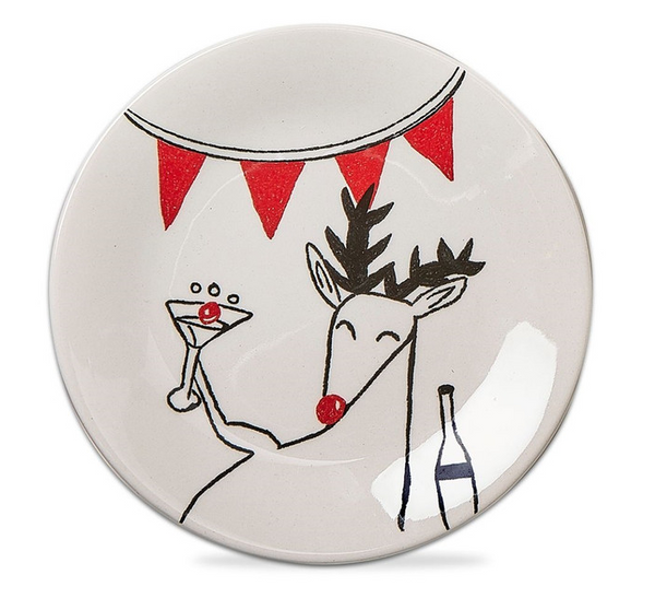 TAG Appetizer Plate, Happy Hour - Reindeer (G15811B)