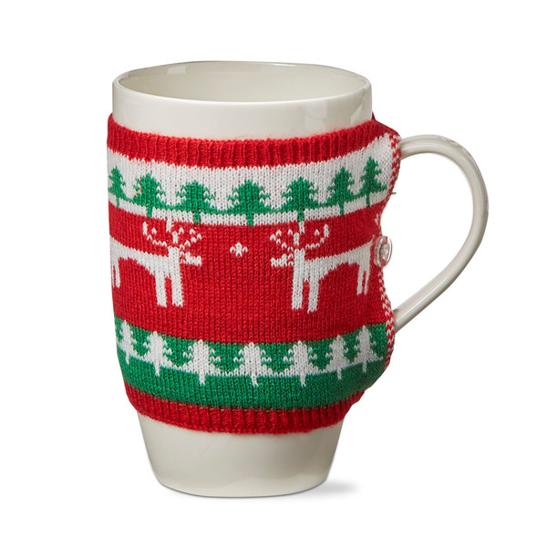 TAG Deer Knit Sweater Mug - Red Multi (G15503)