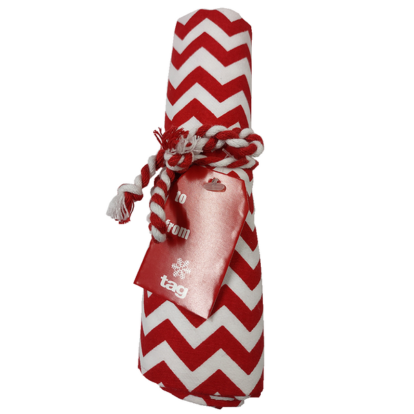 TAG Jingle Dishtowel - Red Zig Zag (G10667A)