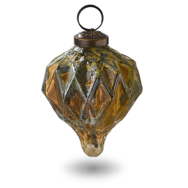 TAG Gilded Drop Ornament, 3" - Gold